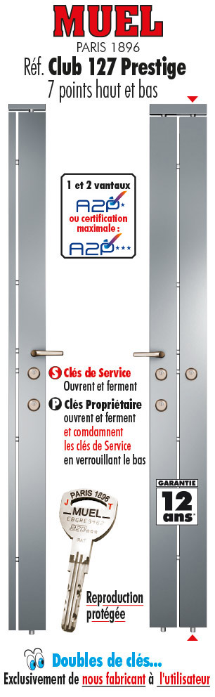 SERRURE DE PORTE 7 POINTS STR 7