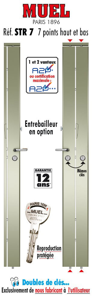 SERRURE DE PORTE 7 POINTS STR 7