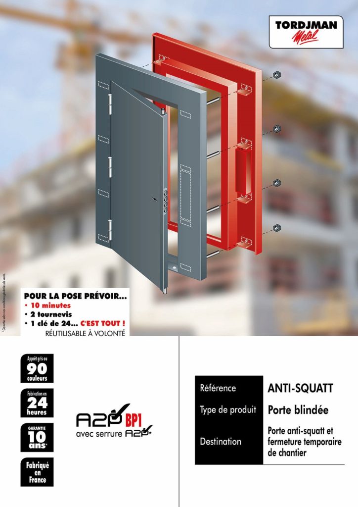 Tordjman metal porte anti-squat