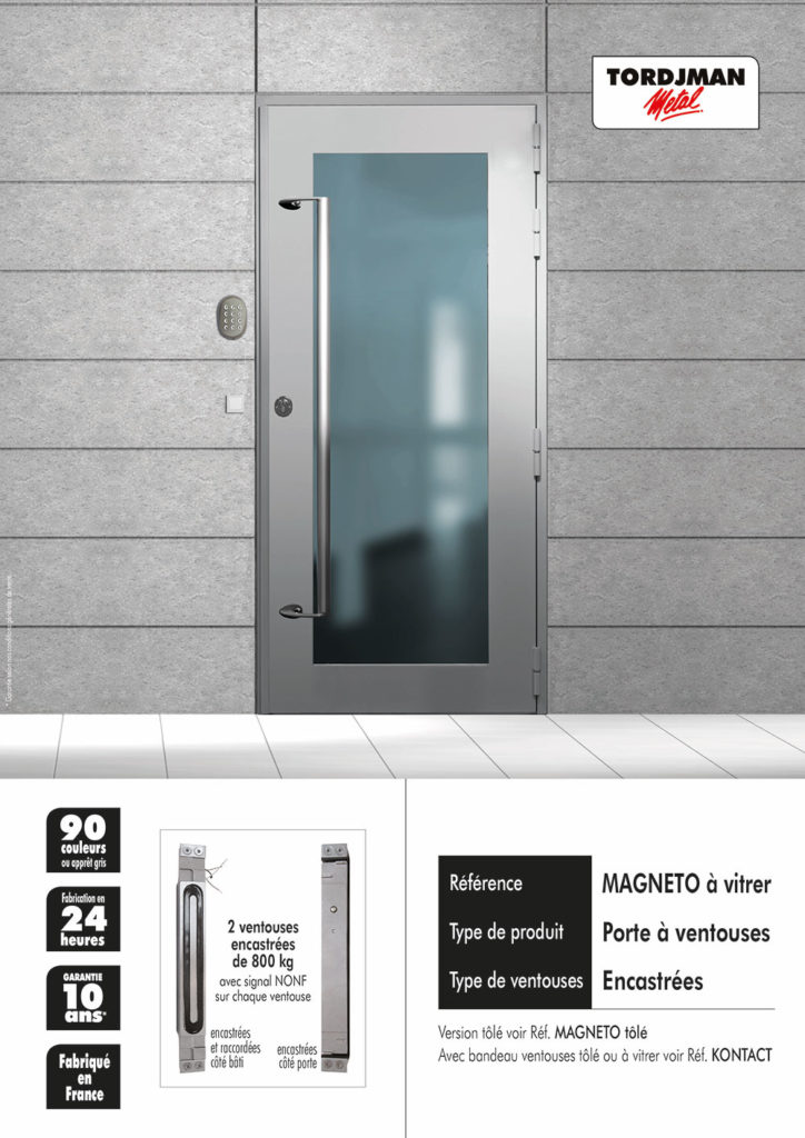 Tordjman metal porte blindée magneto vitrée