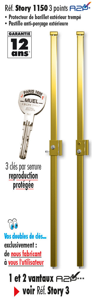 Serrure 5 points - Serrure porte - Muel