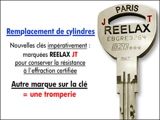 Tordjman metal remplacement cylindre reelax