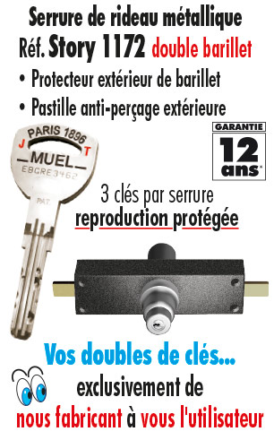 Tordjman metal serrure rideau métallique muel story 1172 DP