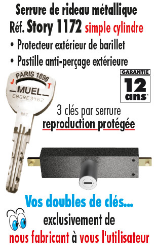 Tordjman metal serrure rideau métallique muel story 1172 SP